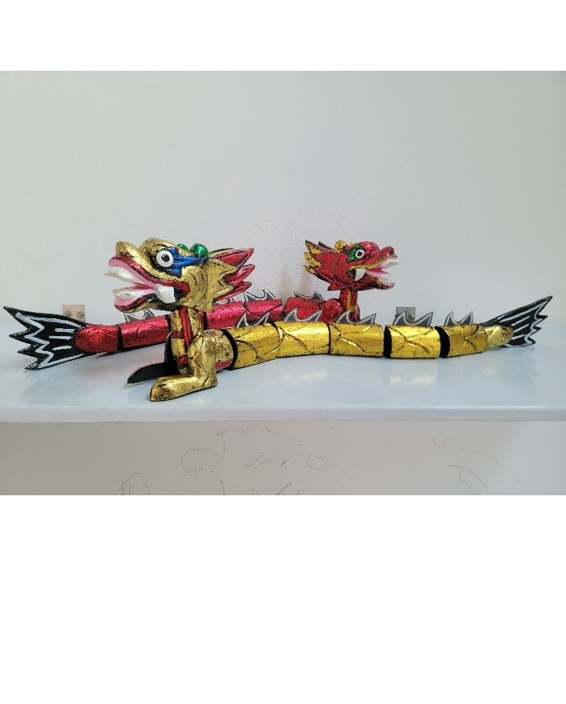 Traditional Water Puppetry, Vietnamese Handicraft Essence, Lacquered Wooden Dragon - Four Sacred Dragons of the Ly Dynasty, Dai Viet